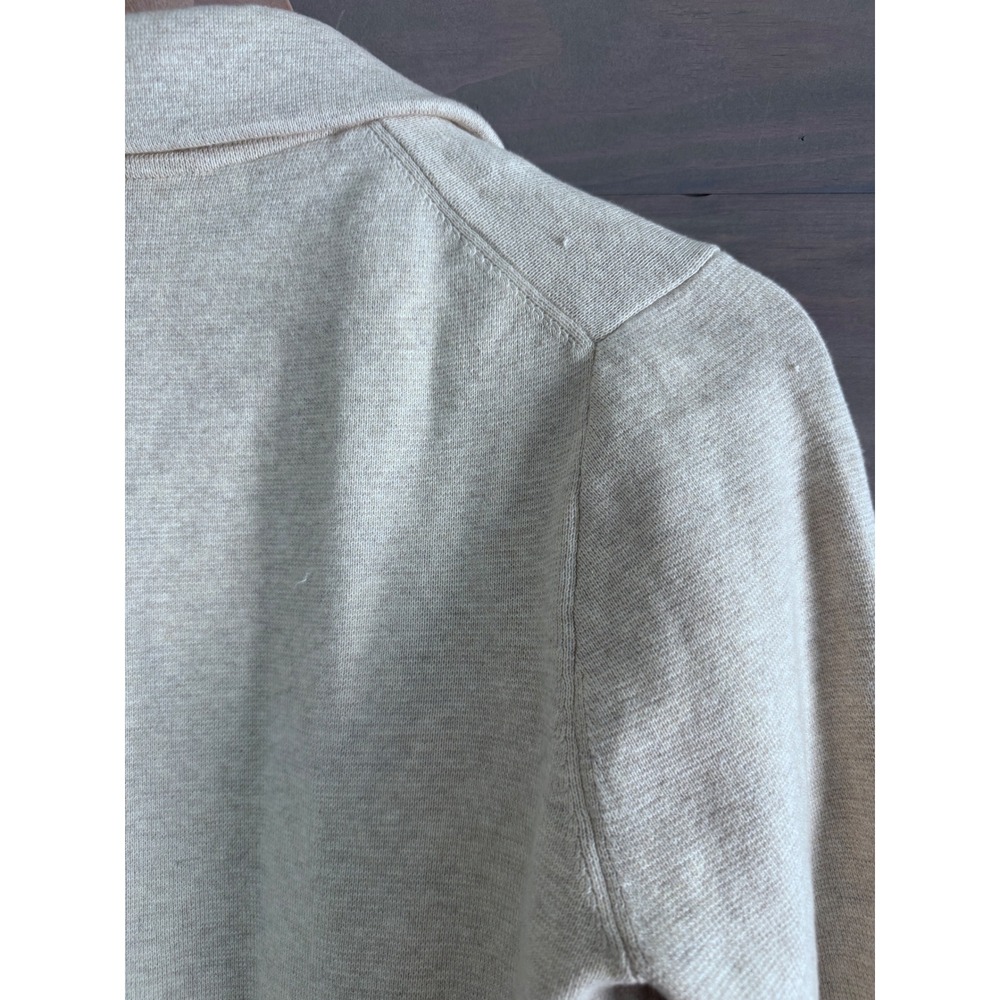 Quince 100% Organic Cotton Knit Blazer Size Small Oatmeal - Picture 8 of 9